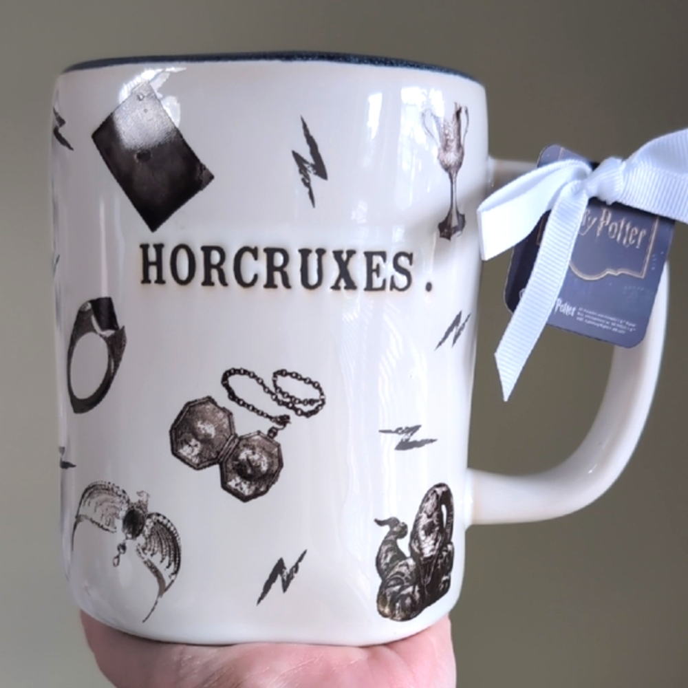 Rae Dunn x Harry Potter HORCRUXES Hogwarts Icon Mug with Allover Design